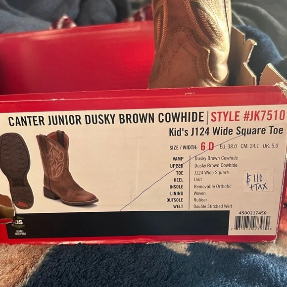 Justin Boots Kids Brown Western Boots - Picture 2 of 3